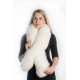 Natural White fox fur scarf